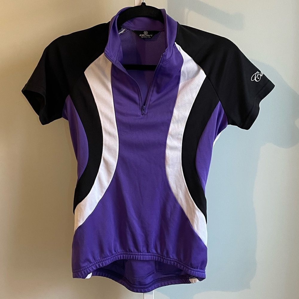 Canari Purple & Black Short Sleeve Fitted Cycling Shirt